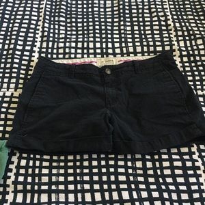 Black cotton shorts size 6